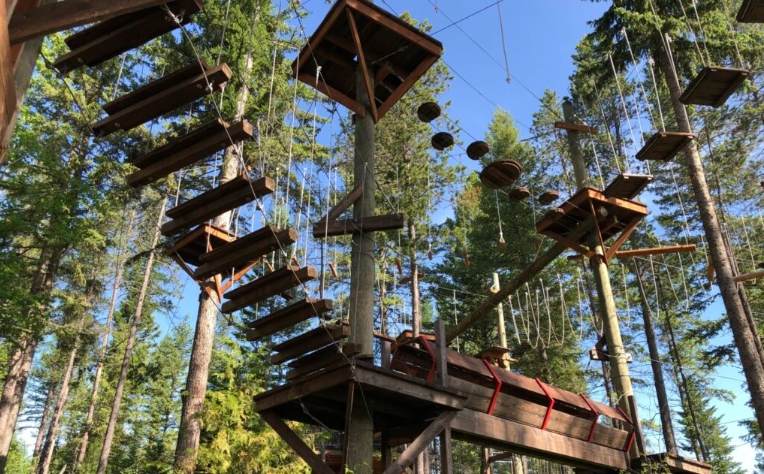 glacier highline aerial adventure park