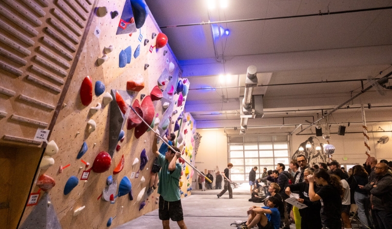 indoor rock wall