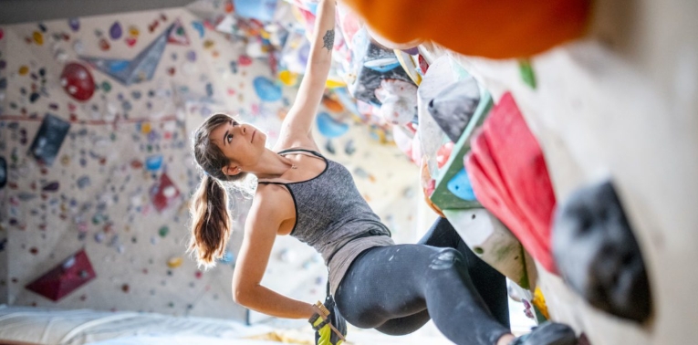 bouldering wall
