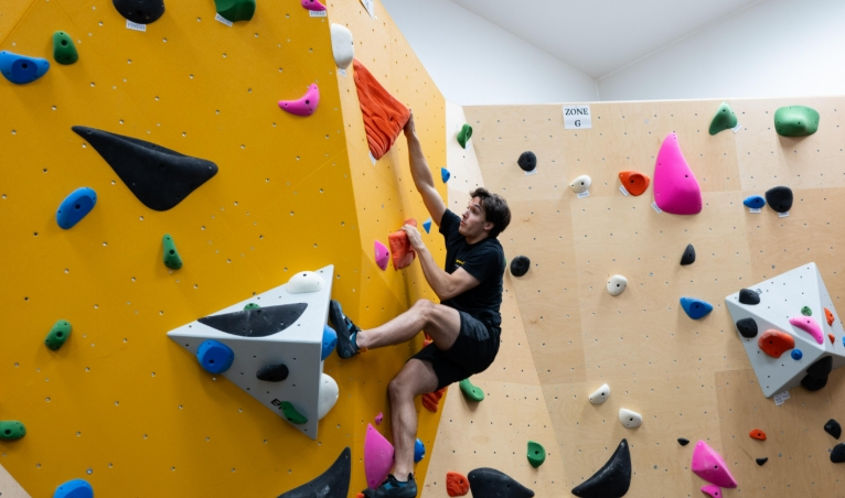 rock climbing wall