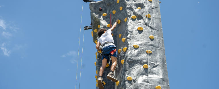 outdoor rock climbing wall