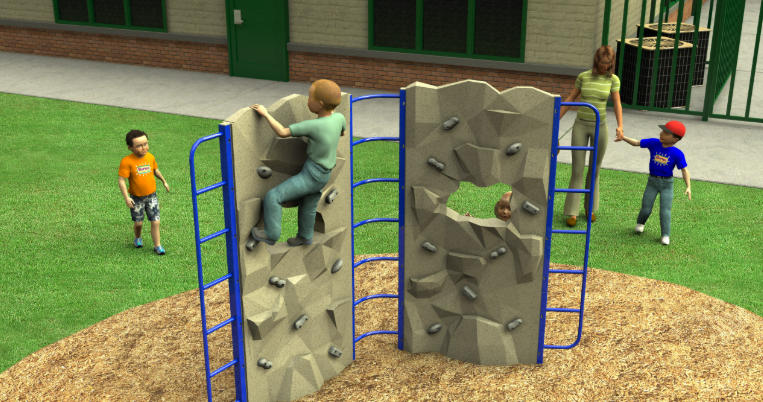 playground rock climbing wall