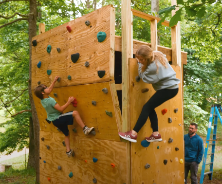 outdoor climbing wall