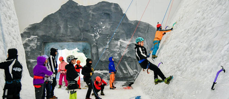 indoor ice climbing