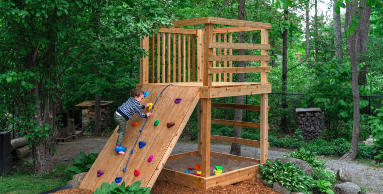 homemade climbing wall