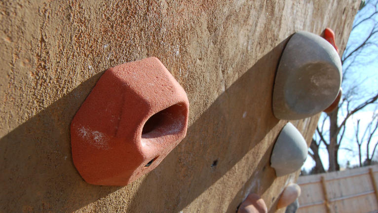 homemade rock climbing wall