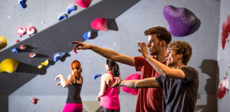 hangar rock climbing