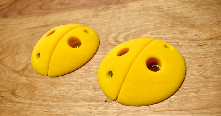 different climbing holds